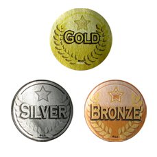 Bronze, silver and gold image