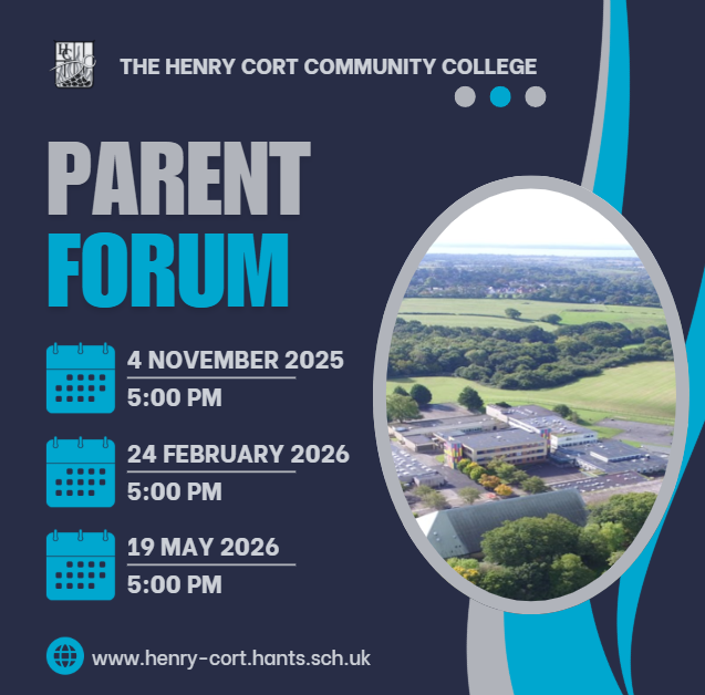 Parent Forum dates - 4 November, 24 February and 19 May  all at 5:00pm