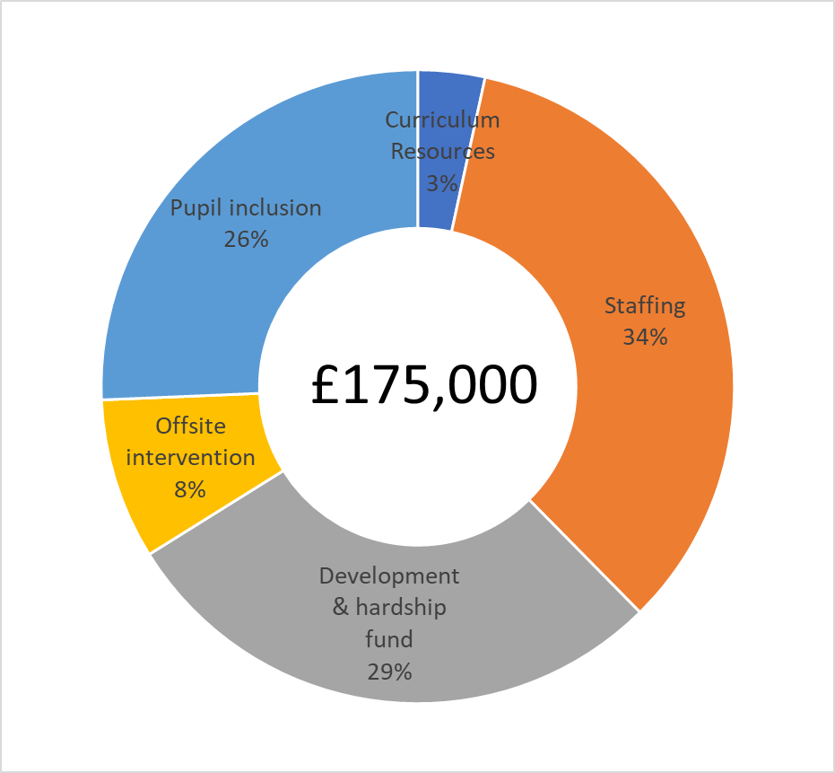 Additional funding pie chart - £175,000