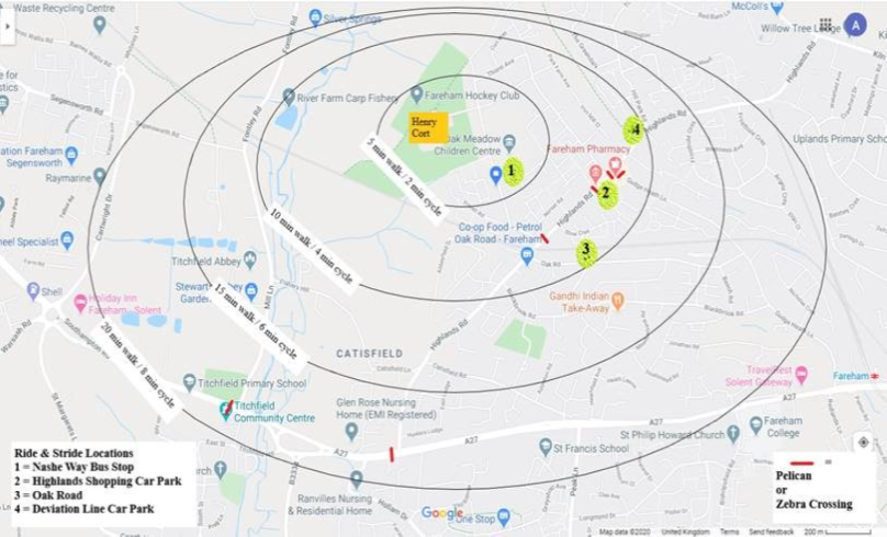 Park and stride map